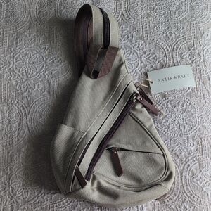 Antik Kraft Men's Beige Belt Bag